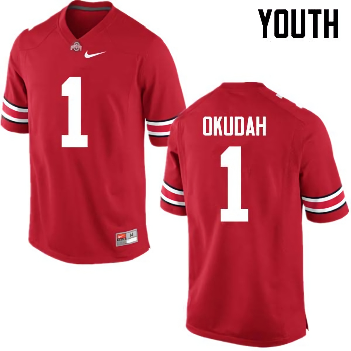 Jeffrey Okudah Ohio State Buckeyes Youth NCAA #1 Nike Red College Stitched Football Jersey DYX8656RK
